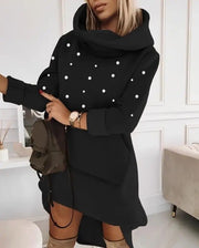 Teonclothingshop Elegant women's dresses with beads and a hood