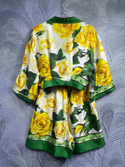 Teonclothingshop Elegant women's high quality set 100% silk