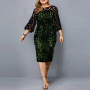 Teonclothingshop Elegant women's plus size dress with sequins