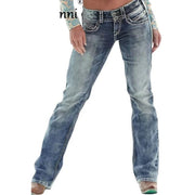 Teonclothingshop Tibetan Cyan / S Embrace Comfort and Style with our High Waist Straight Jeans