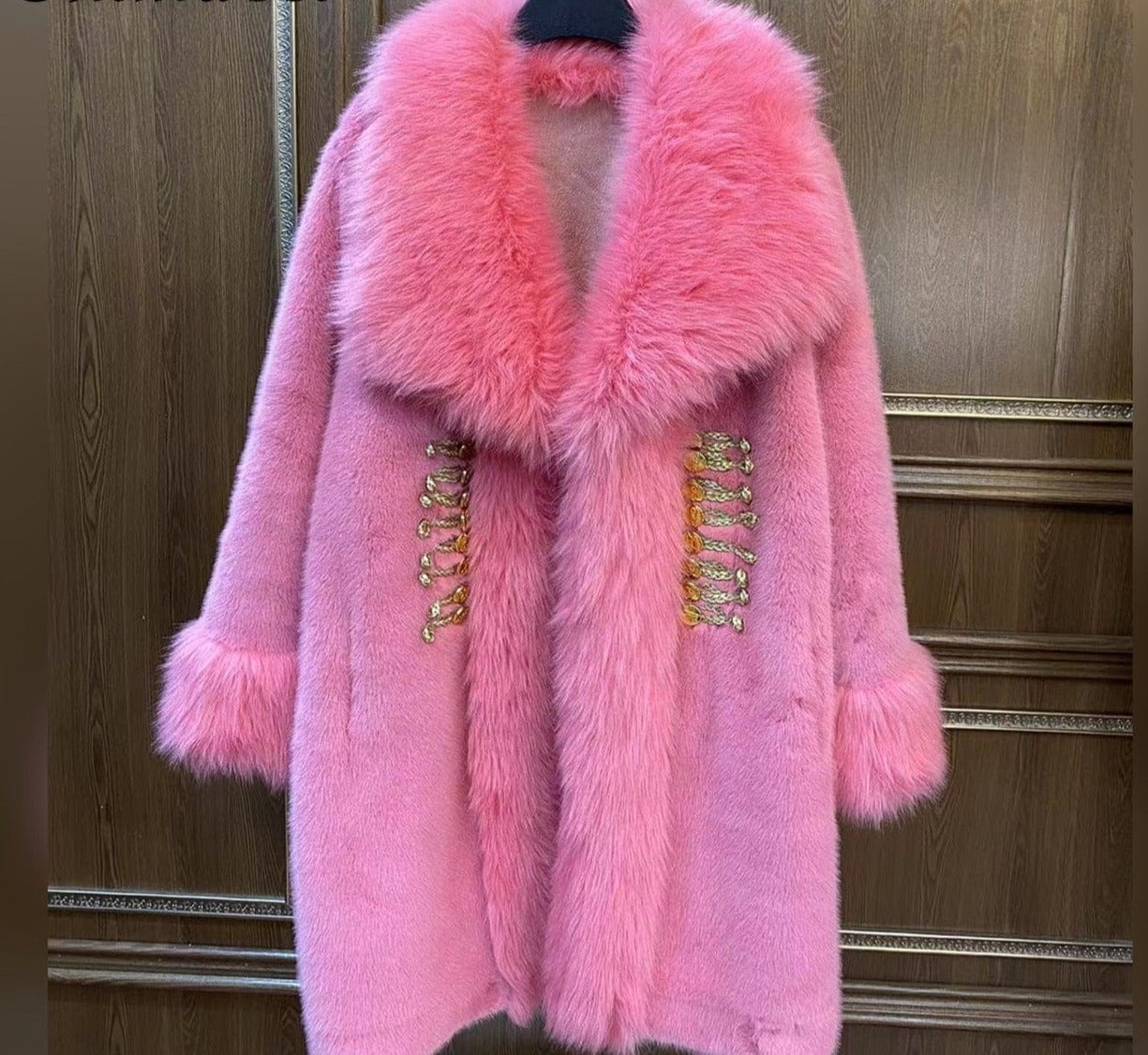 Teonclothingshop European Style Long Sleeve Fur Coat Women's Fashion Double Face Woolen Fur Coat