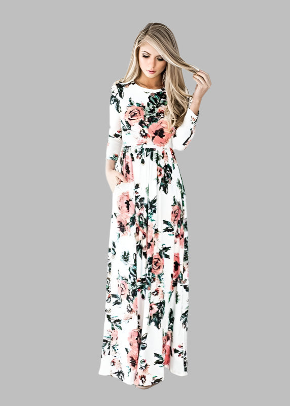 Teonclothingshop Fashion Dresses Women Printed Party Gown Ladies