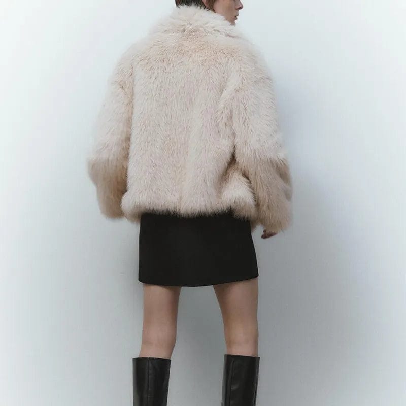 Teonclothingshop Fashion fur jacket, women's coat