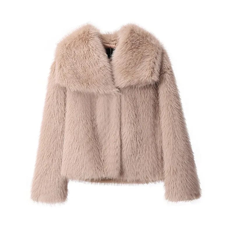 Teonclothingshop Fashion fur jacket, women's coat