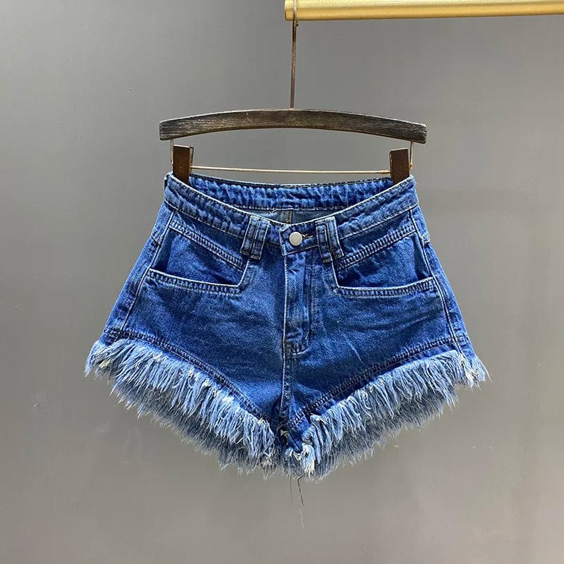 Teonclothingshop Fashion Green A-line Casual Denim Shorts