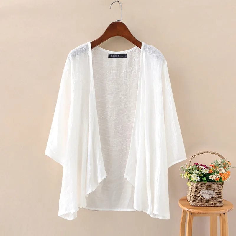 Teonclothingshop Fashion Solid Cardigans Womens Summer Blouse