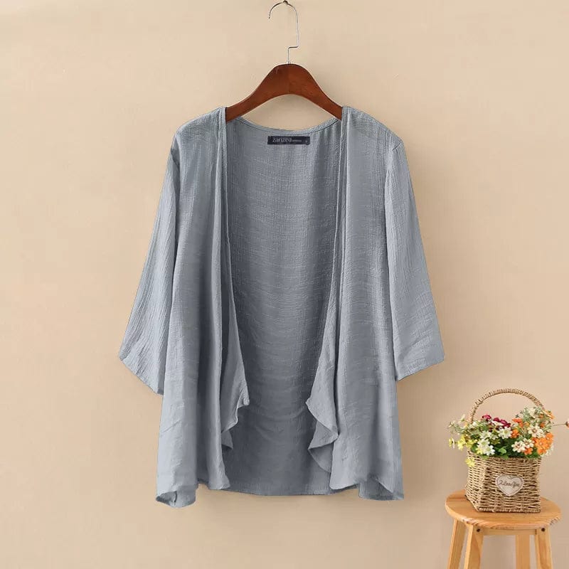 Teonclothingshop Fashion Solid Cardigans Womens Summer Blouse