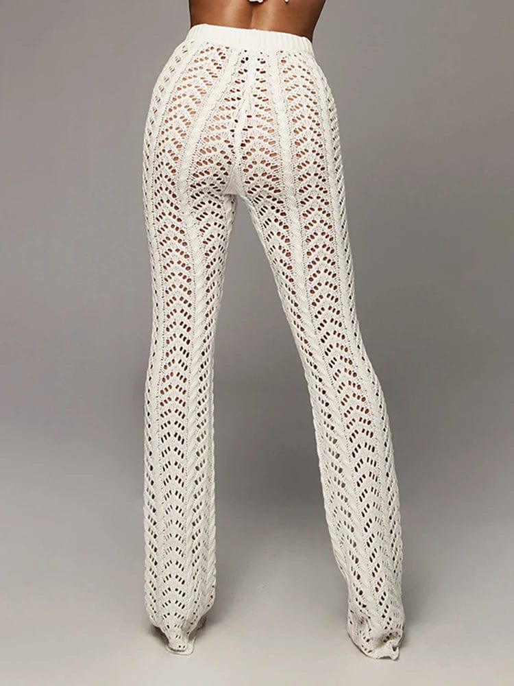 Teonclothingshop Fashionable high-waisted women's knitted pants