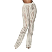 Teonclothingshop Fashionable high-waisted women's knitted pants