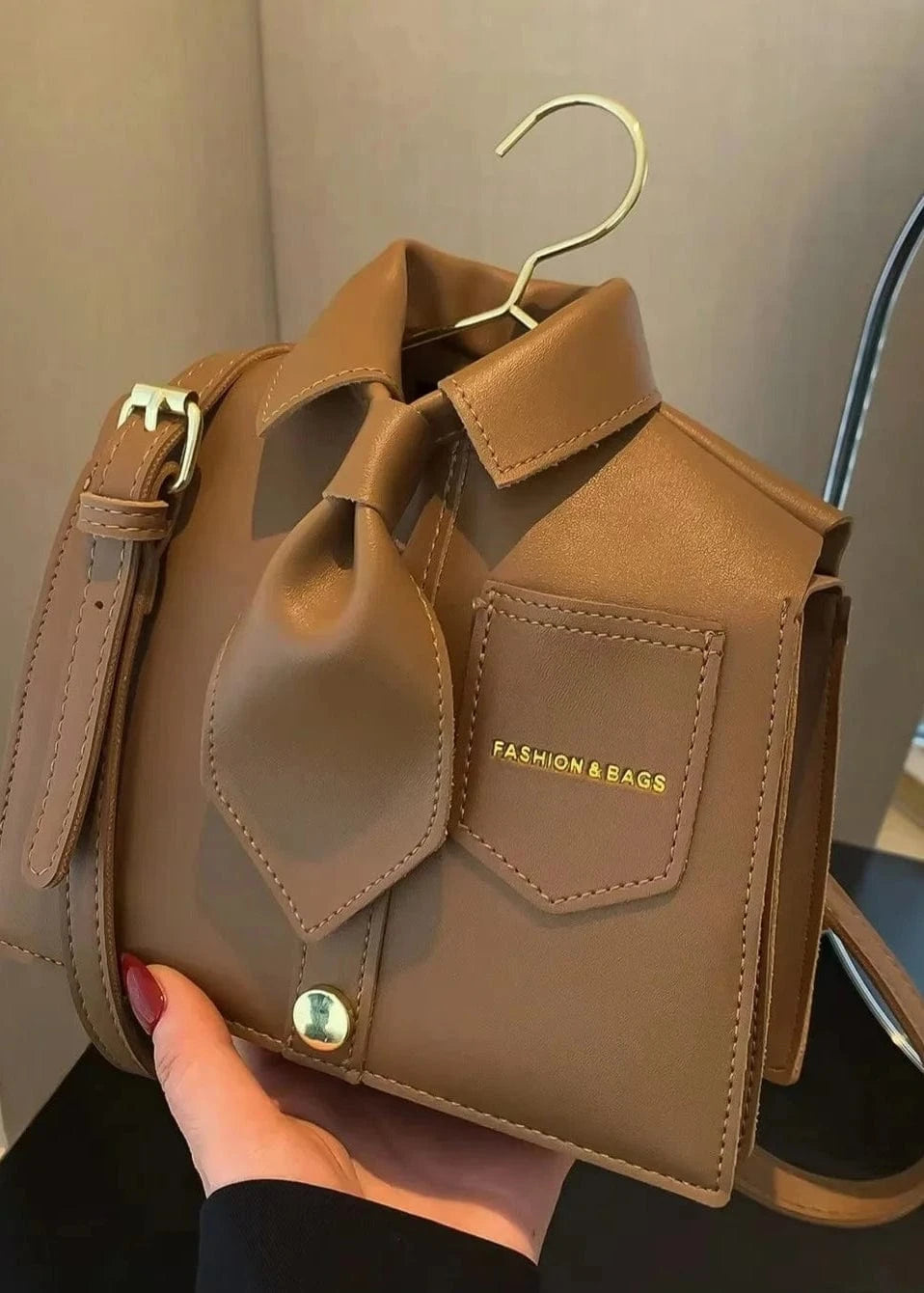 Funny Collar Shape Crossbody Bag