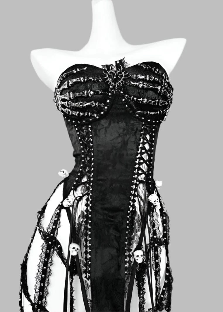 Goth corset top women