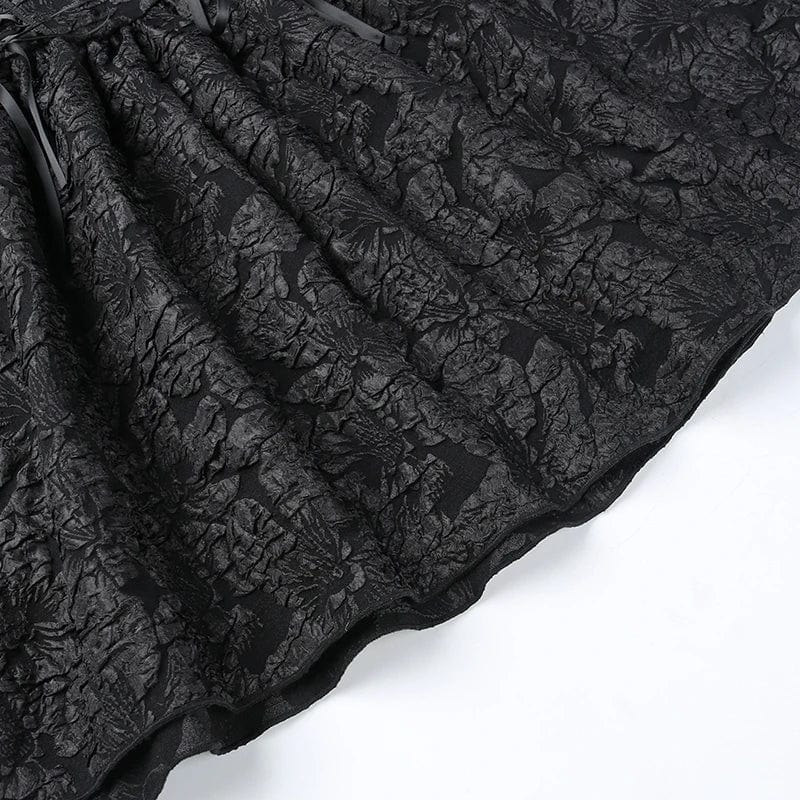 Teonclothingshop Goth Dark Mall Gothic Emo Jacquard A-line Dresses