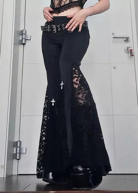 Teonclothingshop Goth Mall wide leg lace pants