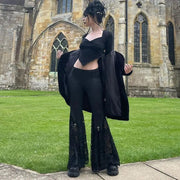 Teonclothingshop Goth Mall wide leg lace pants