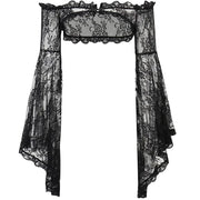 Teonclothingshop Gothic classic lace blouse with batwing sleeves