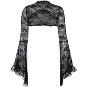 Teonclothingshop Gothic classic lace blouse with batwing sleeves