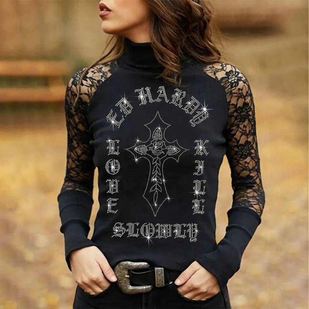 Teonclothingshop Gothic t-shirts with long sleeves