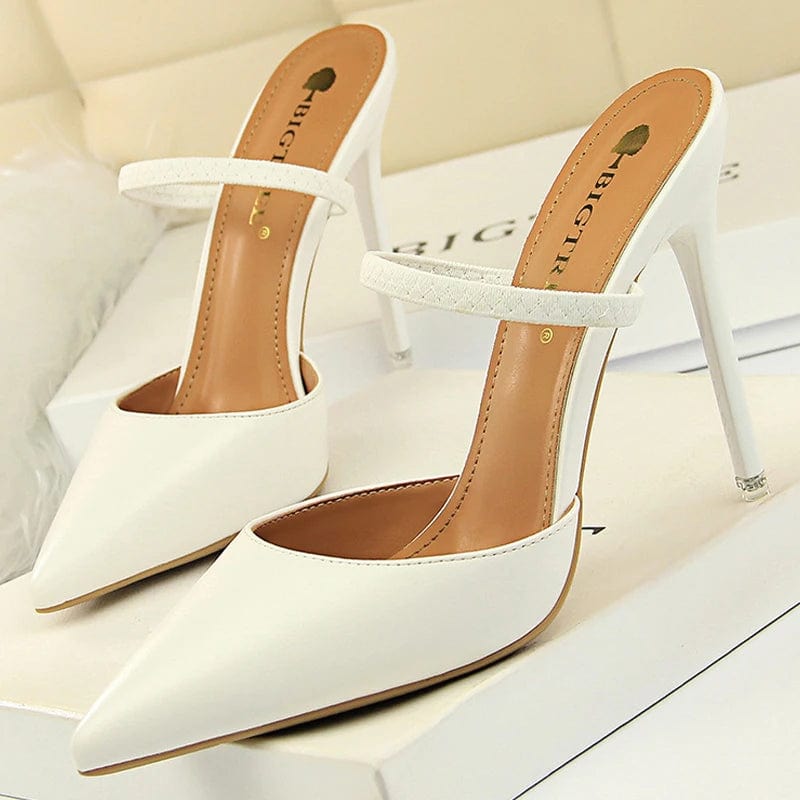 Teonclothingshop High heeled shoes Pu heeled sandals