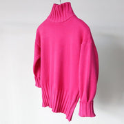 Teonclothingshop Rose red / S High Quality 2022 Autumn Winter Turtleneck Pullover