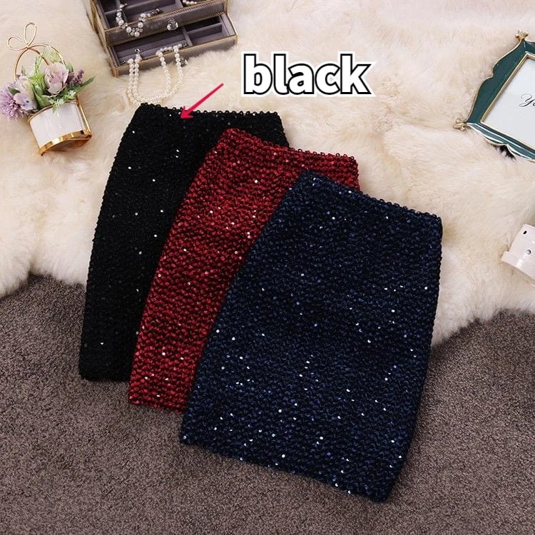 Teonclothingshop High waist sequin party mini skirts