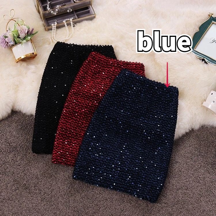 Teonclothingshop High waist sequin party mini skirts