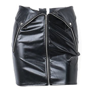 Teonclothingshop High-waist skirt made of PU leather