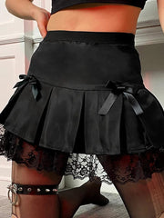 Teonclothingshop High-waisted gothic pleated mini skirts