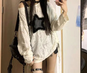 Teonclothingshop Hollow out oversized gothic t-shirts