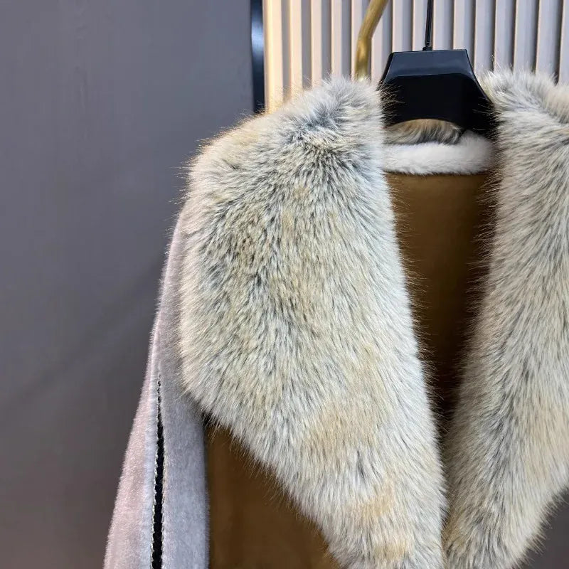 Imitation Mink Furry Coat Women's
