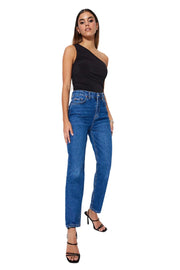 Teonclothingshop l Women's Straight Mom High Waist Denim Jeans