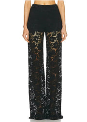 Teonclothingshop Lace floral wide-leg casual pants