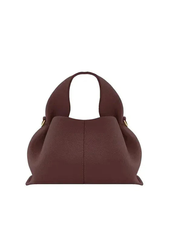 Brown handbag on a white background