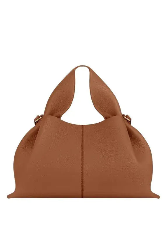 Brown handbag on a white background