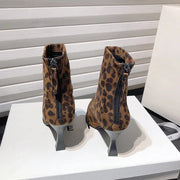 Teonclothingshop Leopard Print Women Ankle Boots Fashion Elegant