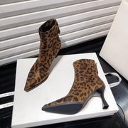 Teonclothingshop Leopard Print Women Ankle Boots Fashion Elegant