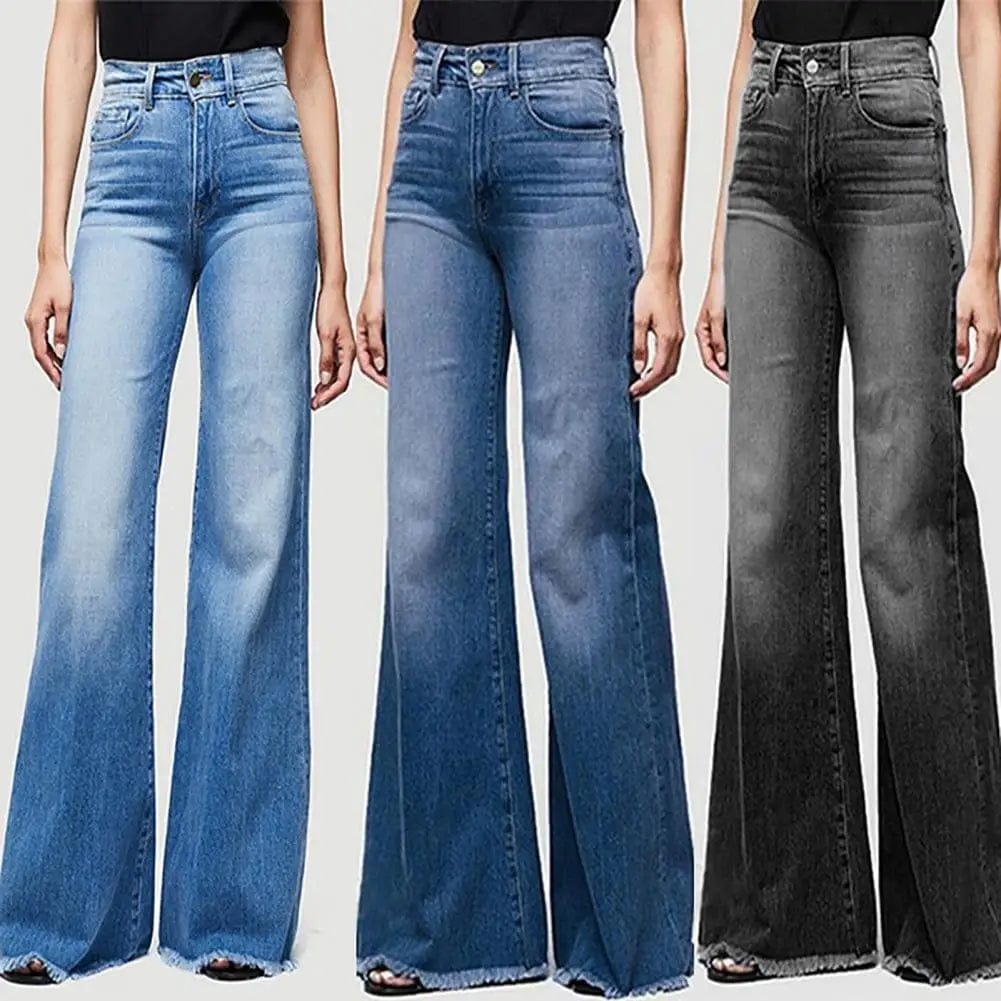 Teonclothingshop Lightweight retro wide-leg mid-rise jeans