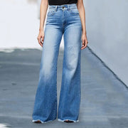 Teonclothingshop Lightweight retro wide-leg mid-rise jeans