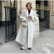 Teonclothingshop Long wool lapel coat