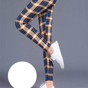 Teonclothingshop Milk silk check leggings