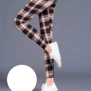 Teonclothingshop Milk silk check leggings