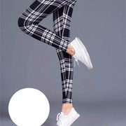 Teonclothingshop Milk silk check leggings