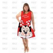 Teonclothingshop Minnie Mouse Disney Plus Size Summer Dresses Woman