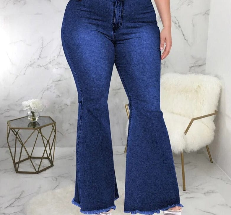 Teonclothingshop Mom 4XL flared high-waisted women's jeans