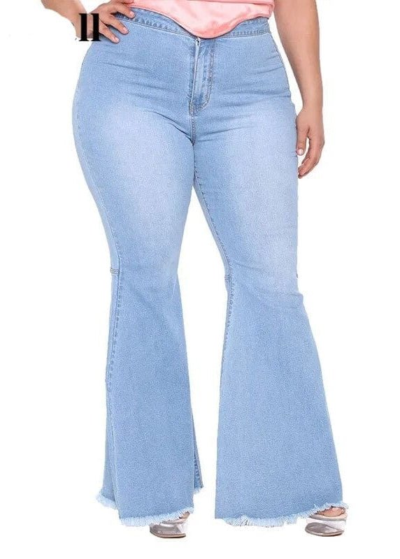Teonclothingshop Mom 4XL flared high-waisted women's jeans