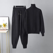 Teonclothingshop Black / One Size New 2 Pieces Set Women Knitted Tracksuit