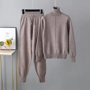 Teonclothingshop Coffee / One Size New 2 Pieces Set Women Knitted Tracksuit