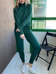 Teonclothingshop New 2 Pieces Set Women Knitted Tracksuit