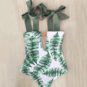 Teonclothingshop New 2023 Strappy One Piece Swimsuit Floral Print Swimwear