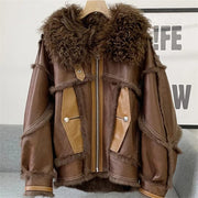 Teonclothingshop New double-faced fur coat for women, fashion short jacket