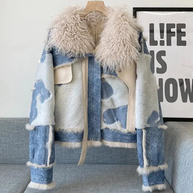 Teonclothingshop New double-faced fur coat for women, fashion short jacket